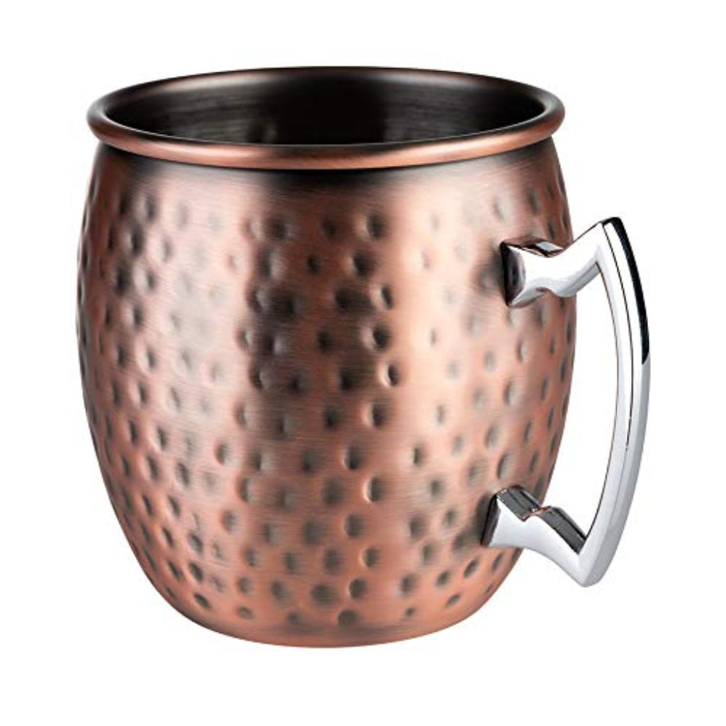 2ER SET COCKTAILBECHER MOSCOW MULE - 500 ml, Kupferoptik Antik Gehämmert