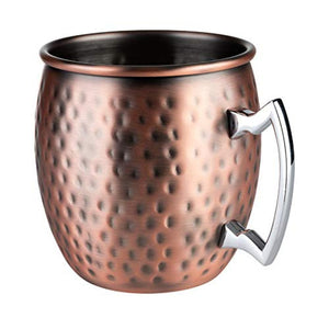 2ER SET COCKTAILBECHER MOSCOW MULE - 500 ml, Kupferoptik Antik Gehämmert