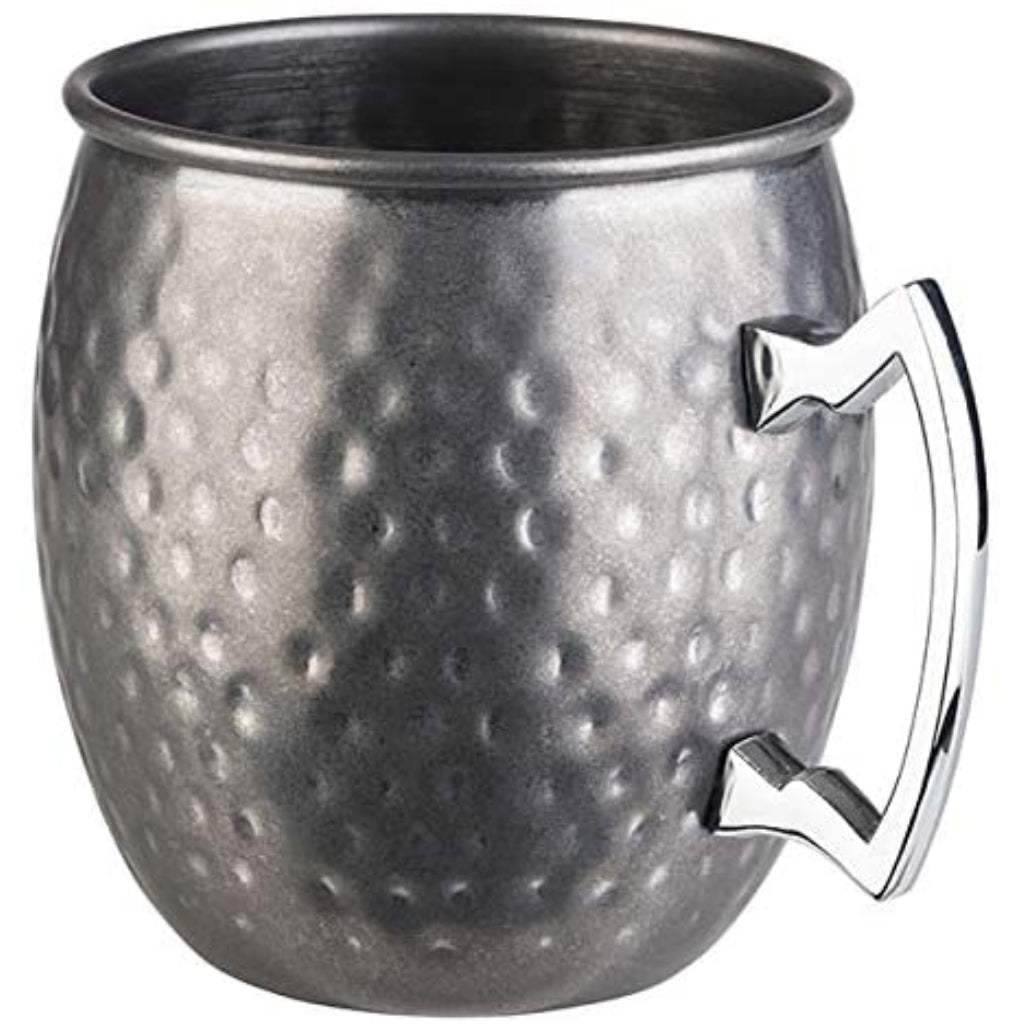 4ER SET COCKTAILBECHER MOSCOW MULE - 500 ml, Edelstahl Antik Gehämmert
