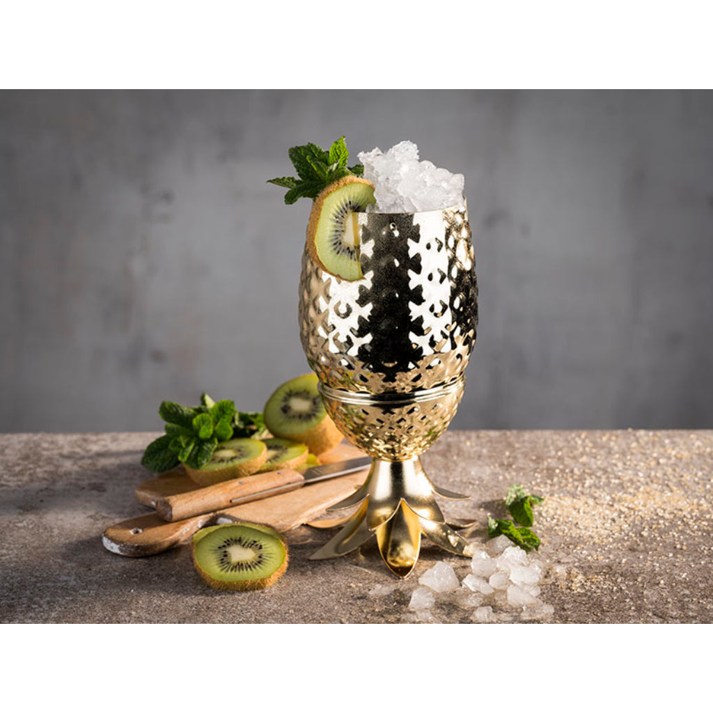 COCKTAIL BECHER ANANAS - 500 ml, Gold Poliert