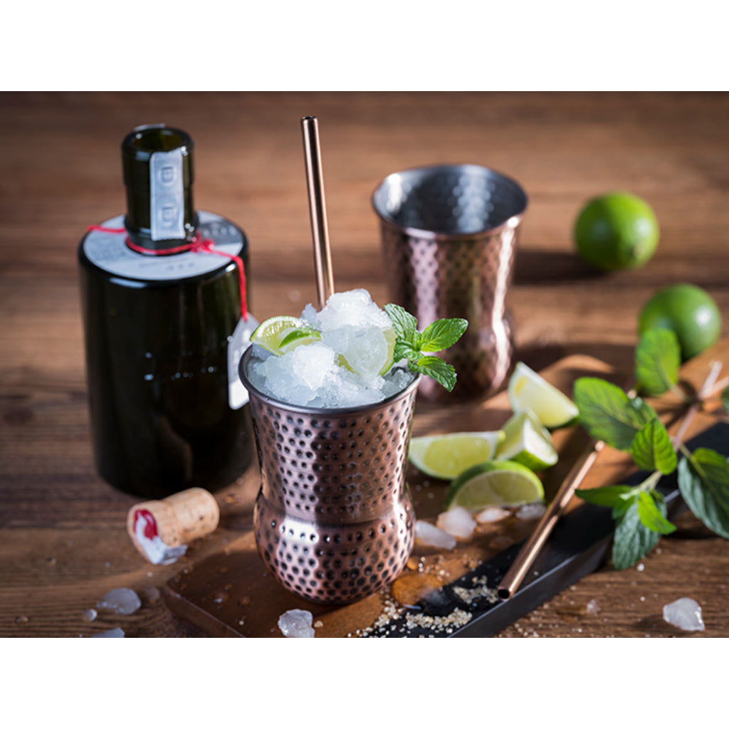 2er Set Cocktailbecher Julep Mug - Kupferoptik, Antik