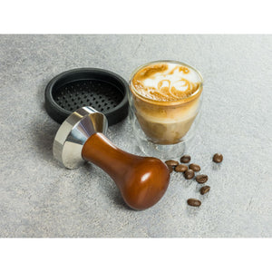 KAFFEETAMPER + SILIKONMATTE - Holz